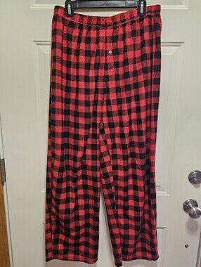 Fleece Buffalo Plaid Sleepwear Pants
